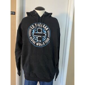 Ed‎ Sheeran Divide World Tour SZ L Hoodie Sweatshirt Double Sided Tour Dates